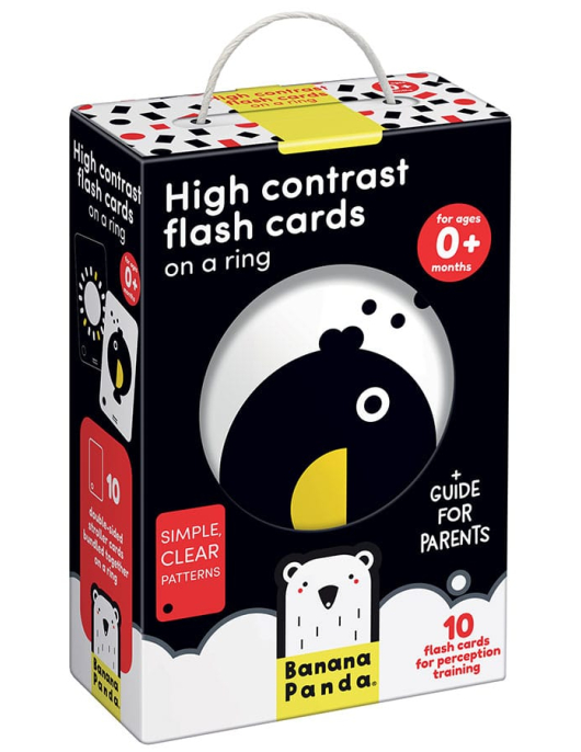 Flashcards 10un Alto Contraste 0 meses + com argola