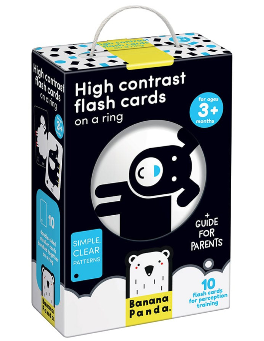 Flashcards 10un Alto Contraste 3 meses + com argola
