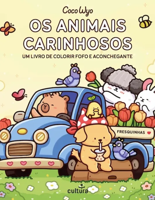 Os Animais Carinhosos — Um Livro de Colorir Fofo e Aconchegante