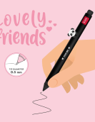 Gel Pen with "Hug Me" Panda Animal Decoration - Lovely Friends