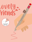 Gel Pen with "Dream Big" Teddy Bear Animal Decoration - Lovely Friends