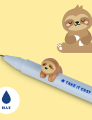 Gel Pen with "Take It Easy" Sloth Animal Decoration - Lovely Friends