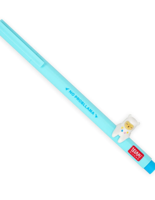 Gel Pen with "No Probllama" Llama Animal Decoration - Lovely Friends