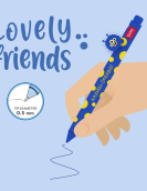 Gel Pen with "Aaargh-dorable!" Monster Animal Decoration - Lovely Friends