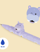 Gel Pen with "Hip Hippo Hooray" Hippo Animal Decoration - Lovely Friends