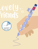 Gel Pen with "Hip Hippo Hooray" Hippo Animal Decoration - Lovely Friends