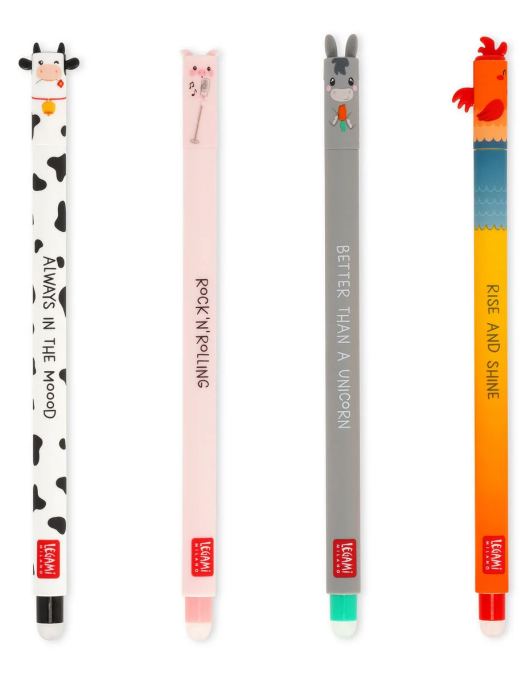 Farm Sweet Farm Set of 4 Erasable Gel Pens - Erasable Pen Set
