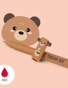 "Dream Big" Teddy Bear Erasable Gel Pen - Erasable Pen