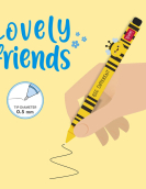 Gel Pen with "Bee Different" Bee Animal Decoration - Lovely Friends