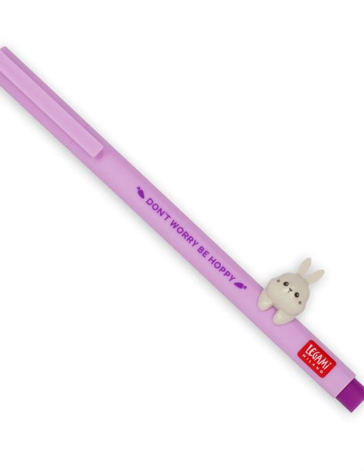 Gel Pen with "Don't Worry Be Hoppy" Bunny Animal Decoration - Lovely Friends