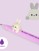 Gel Pen with "Don't Worry Be Hoppy" Bunny Animal Decoration - Lovely Friends