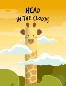 "Head In The Clouds" Giraffe Erasable Gel Pen - Erasable Pen