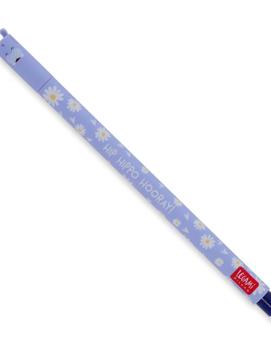 "Hip Hippo Hooray!" Hippo Erasable Gel Pen - Erasable Pen