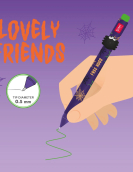 Gel Pen with "Free Hugs" Spider Animal Decoration - Lovely Friends