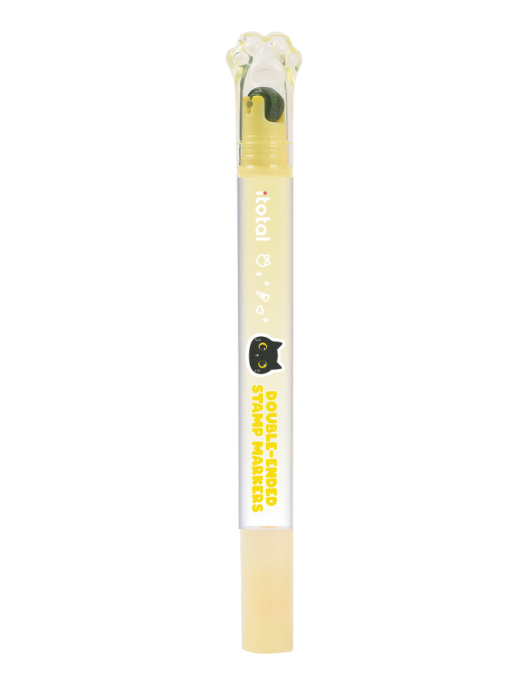 Sublinhador 2 pontas c/carimbo iTotal amarelo