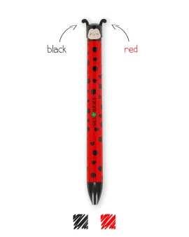 Ladybug Two-Colour Ballpoint Pen - Click&amp;Clack