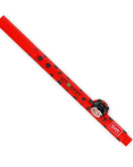 Gel Pen with "Get Lucky" Ladybug Animal Decoration - Lovely Friends