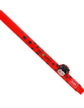 Gel Pen with "Get Lucky" Ladybug Animal Decoration - Lovely Friends