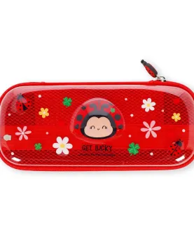 Ladybug Rigid Transparent Pencil Case - WonderWow