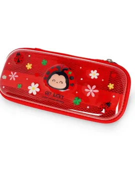 Ladybug Rigid Transparent Pencil Case - WonderWow