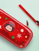 Ladybug Rigid Transparent Pencil Case - WonderWow