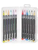 Conjunto 12 Brush Markers Cores Pastel