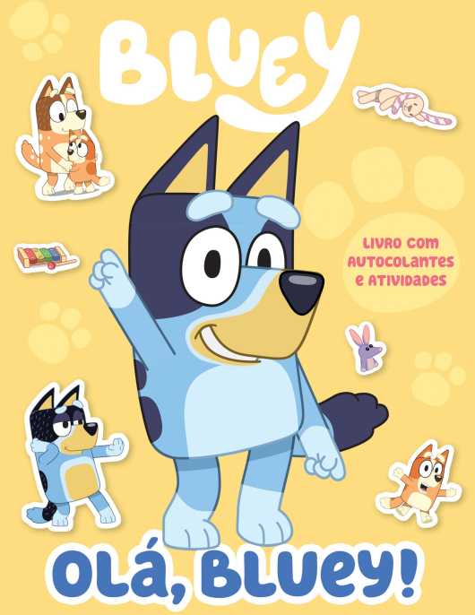 Bluey: Olá, Bluey!: Livro com autocolantes