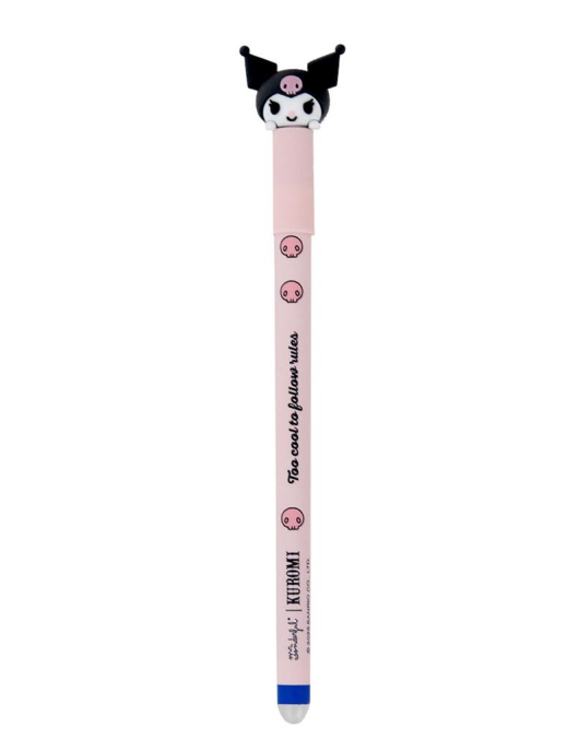 Caneta Apagável Bo-Bo - Kuromi "Too cool to follow rules" (azul)