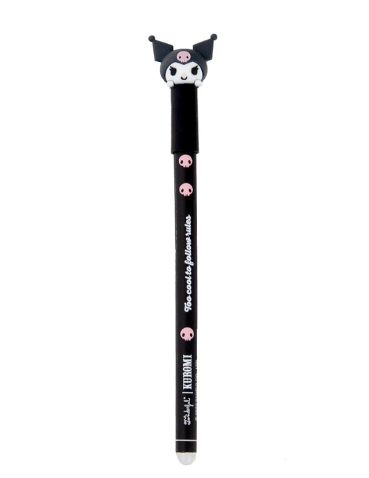 Caneta Apagável Bo-Bo - Kuromi "Too cool to follow rules" (preta)