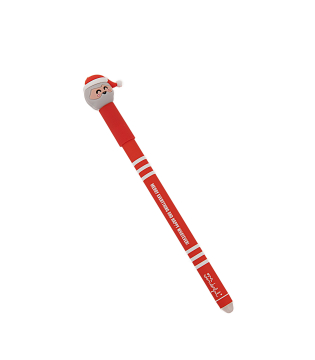 Conjunto 3 Canetas Apagáveis Natal Bo-Bo - Pinguim, Rena e Pai Natal