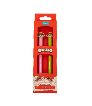 Conjunto 2 Canetas Apagáveis Natal Bo-Bo - Elfo e Elfa
