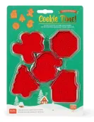 Set of 5 Cookie Cutters with Stamps - Cookie Time!