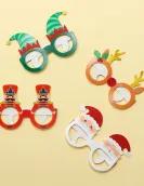 Conjunto de 8 óculos de Natal em papel