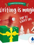 Caneta com Luz Christmas Pai Natal - Writing is Magic