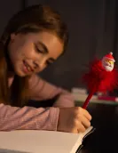 Caneta com Luz Christmas Pai Natal - Writing is Magic