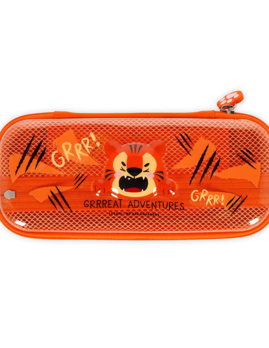 Tiger Rigid Transparent Pencil Case - WonderWow