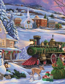 Puzzle Clementoni Classic Christmas Collection - Christmas Train 500 peças