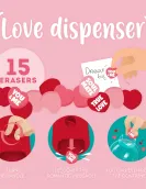 Mini Eraser Dispenser - Love Dispenser