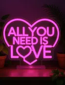 Neon Effect Led Lamp - All You Need is Love - It's a Sign