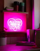 Neon Effect Led Lamp - All You Need is Love - It's a Sign