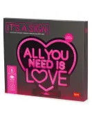 Neon Effect Led Lamp - All You Need is Love - It's a Sign