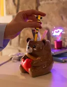 Ceramic Pen Holder - Teddy Bear - Desk Friends