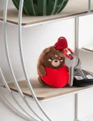 Teddy Bear Plush Key Ring - Tiny Super Soft!