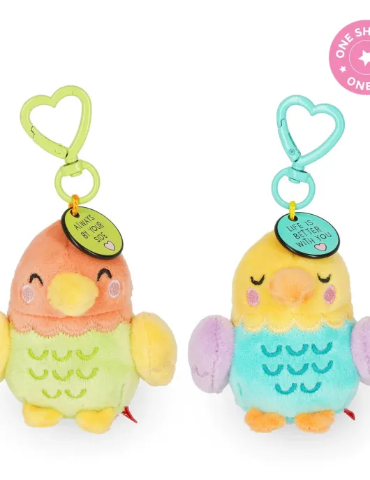 2 Key Rings with a Stuffed Toy - Super Soft! - Tiny