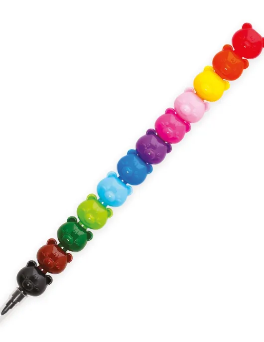 12 Stackable Crayons - Dream in Colour Teddy Bear