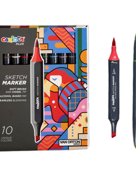 Marcadores de Álcool Carioca Plus Sketch 10un