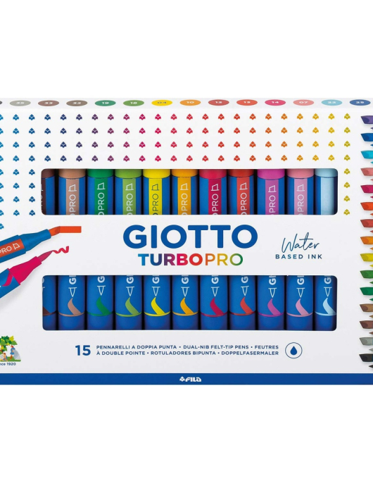 Marcadores água Turbopro GIOTTO 15 cores