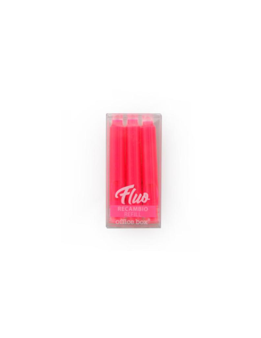 Conjunto 3 Recargas Sublinhador Office Box - Rosa