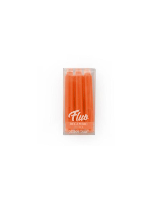 Conjunto 3 Recargas Sublinhador Office Box - Laranja